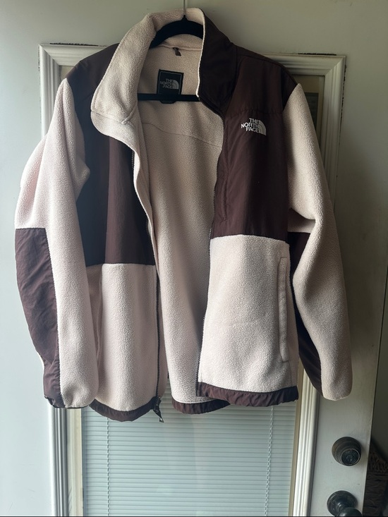 The North Face Jackets & Blazers - The North Face Pink & Brown Fleece Jacket with Contrast Panels